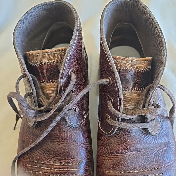 Clarks Men\'s Brown Leather Chukka‎ Boots Pebbled Leather Design Size 11M main image 10